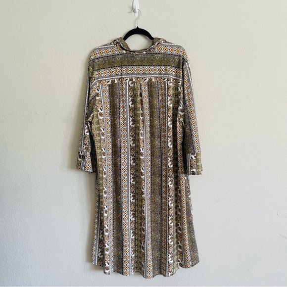 Mlle Gabrielie woman’s 3X Patterned Long Sleeve midi Dress casual modern gmacore - Picture 8 of 9